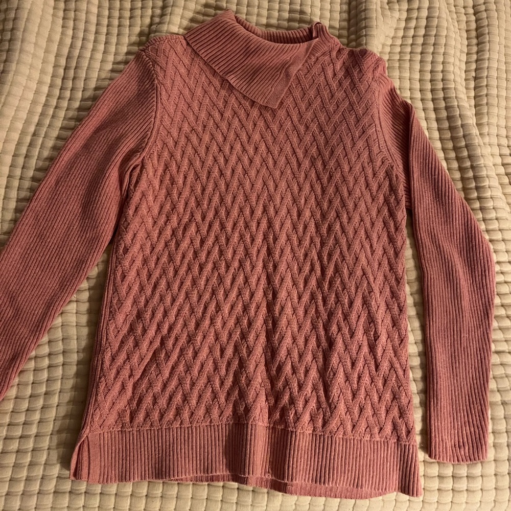 Lands' End Soft Pink Knit Pullover